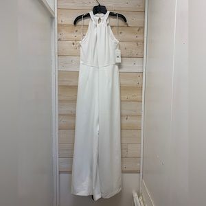 NWT Julia Jordan Halter Neck Wide Leg Jumpsuit Ivory